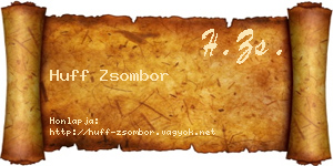 Huff Zsombor névjegykártya